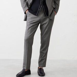 Banana Republic Men's Light Gray Classic Crosshatch Suit Trousers, 30Wx30L, EUC